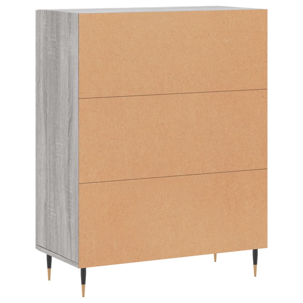 Sideboard Grey Sonoma 69.5x34x90 cm Engineered Wood