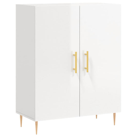 Sideboard High Gloss White 69.5x34x90 cm Engineered Wood