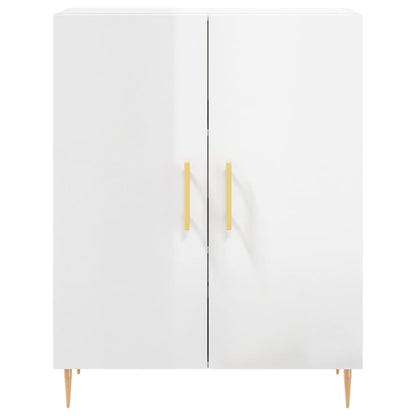 Sideboard High Gloss White 69.5x34x90 cm Engineered Wood