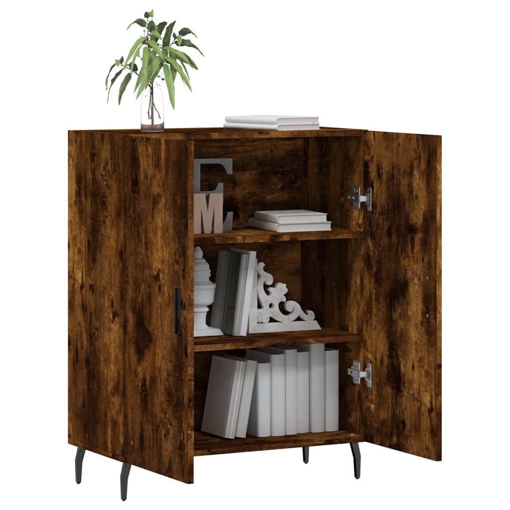 Sideboard Smoked Oak 69.5x34x90 cm Engineered Wood