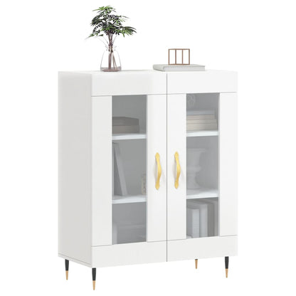 Sideboard High Gloss White 69.5x34x90 cm Engineered Wood