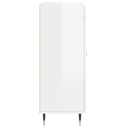 Sideboard High Gloss White 69.5x34x90 cm Engineered Wood