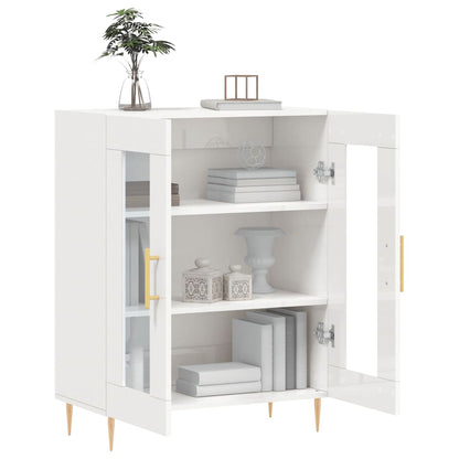 Sideboard High Gloss White 69.5x34x90 cm Engineered Wood