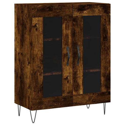 Sideboard Smoked Oak 69.5x34x90 cm Engineered Wood