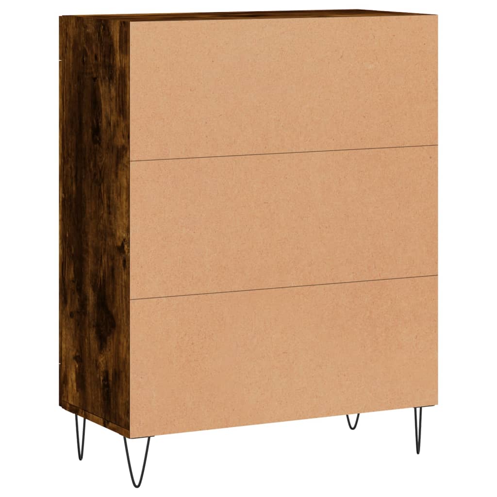Sideboard Smoked Oak 69.5x34x90 cm Engineered Wood
