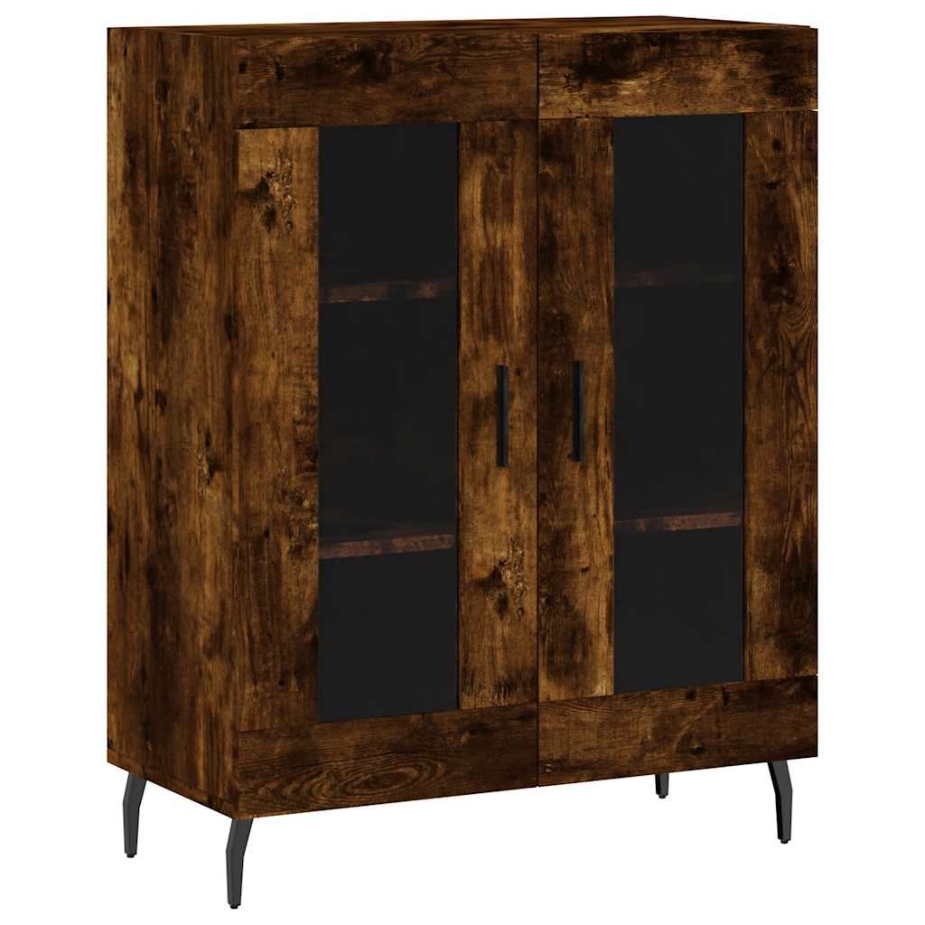 Sideboard Smoked Oak 69.5x34x90 cm Engineered Wood