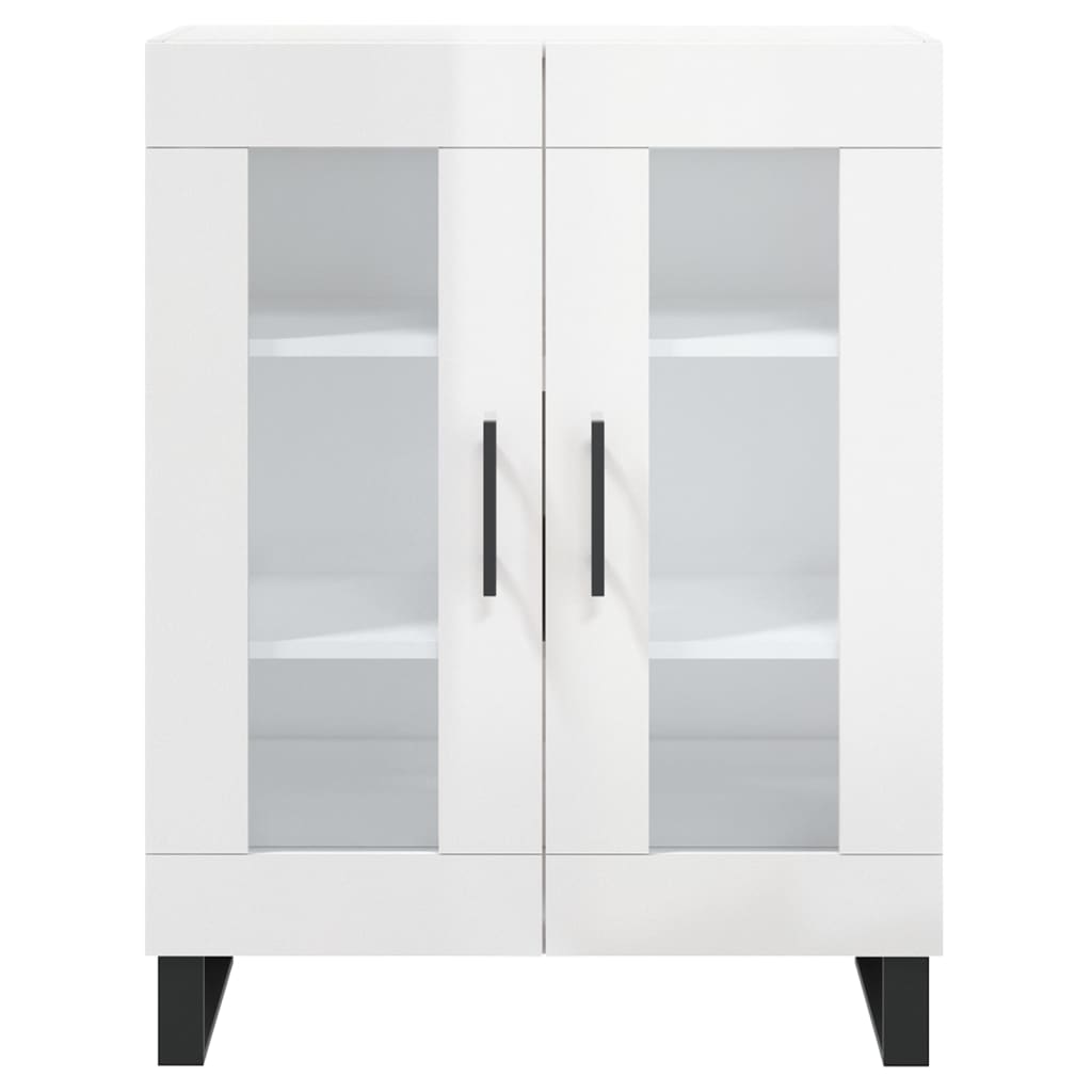 Sideboard High Gloss White 69.5x34x90 cm Engineered Wood