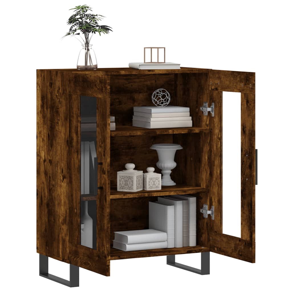 Sideboard Smoked Oak 69.5x34x90 cm Engineered Wood