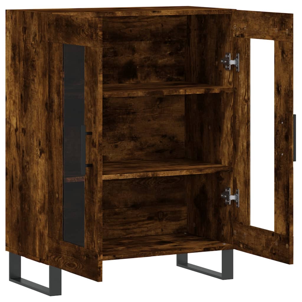 Sideboard Smoked Oak 69.5x34x90 cm Engineered Wood