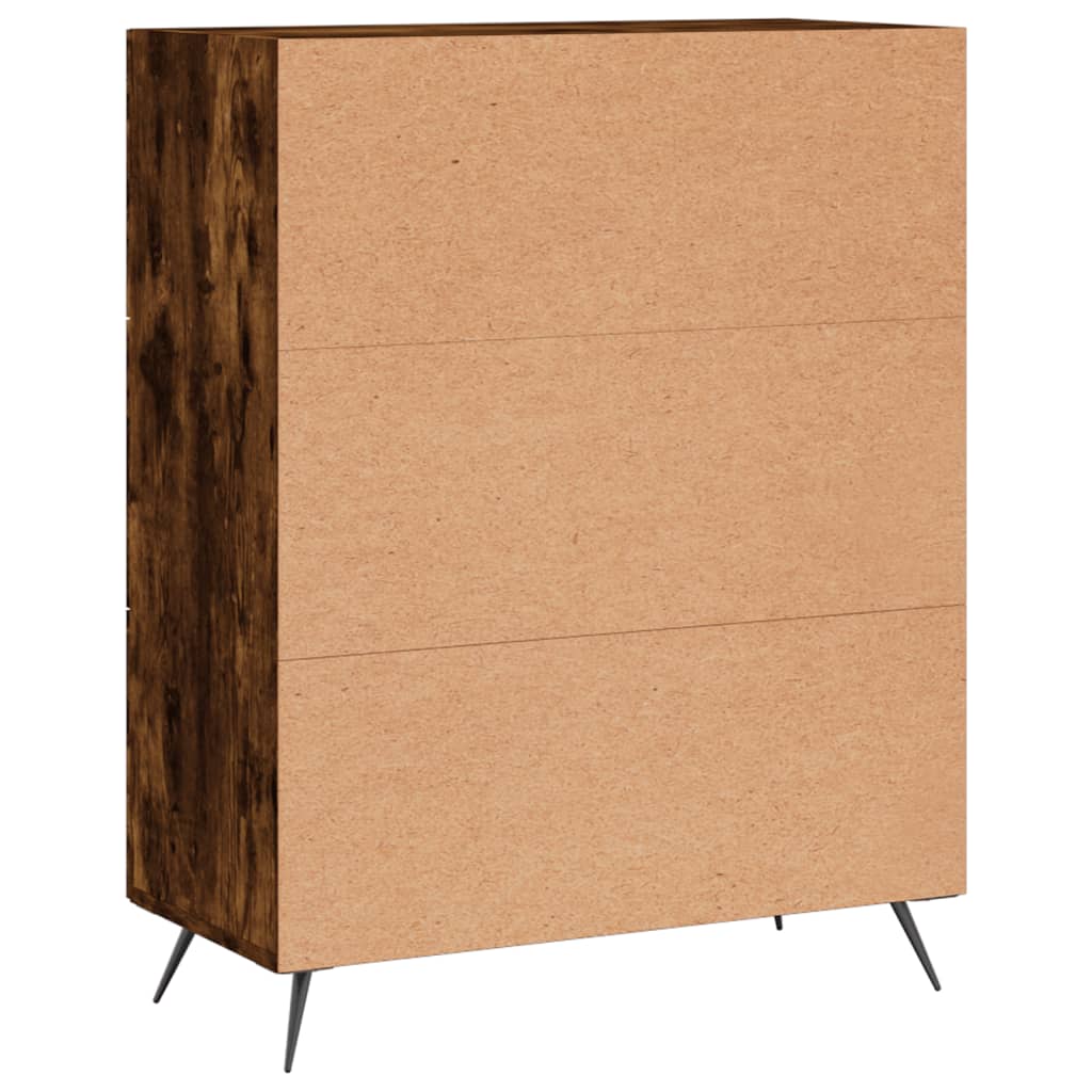 Chest of Drawers Smoked Oak 69.5x34x90 cm Engineered Wood