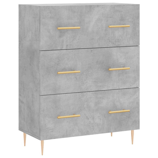 Sideboard Concrete Grey 69.5x34x90 cm Engineered Wood