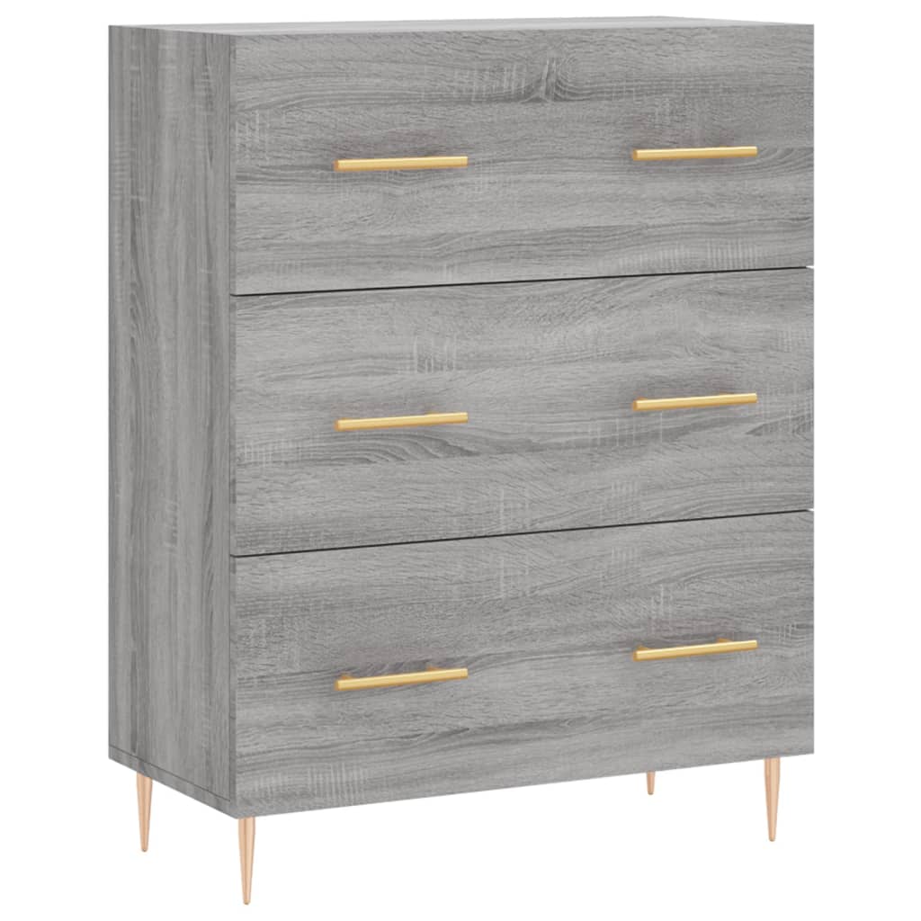Sideboard Grey Sonoma 69.5x34x90 cm Engineered Wood