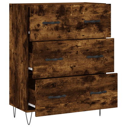 Sideboard Smoked Oak 69.5x34x90 cm Engineered Wood