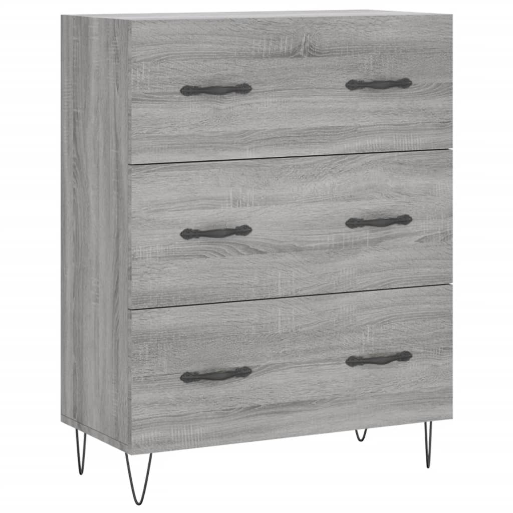 Sideboard Grey Sonoma 69.5x34x90 cm Engineered Wood
