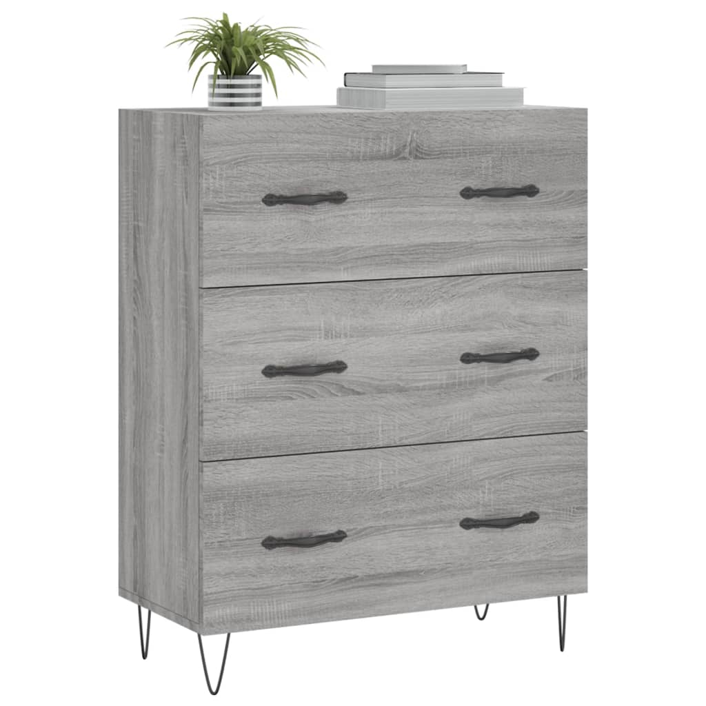 Sideboard Grey Sonoma 69.5x34x90 cm Engineered Wood