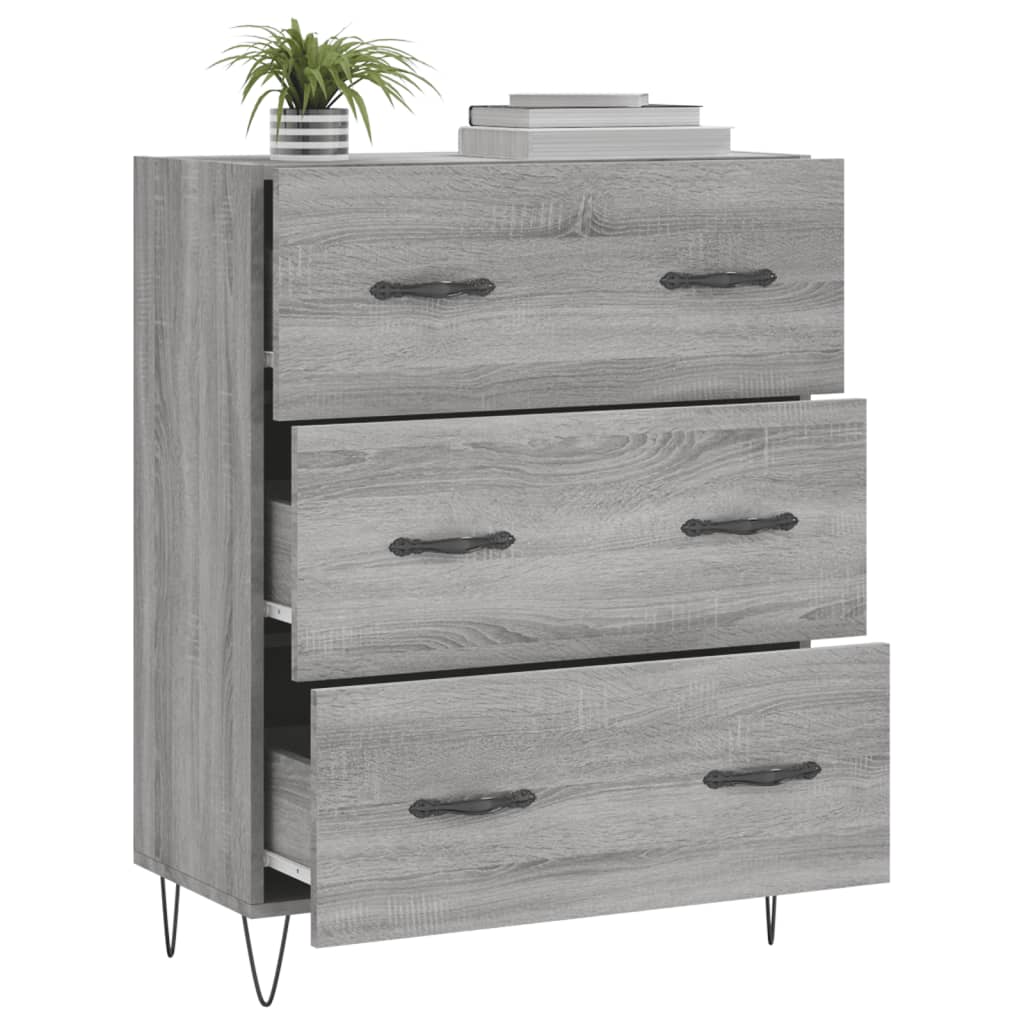 Sideboard Grey Sonoma 69.5x34x90 cm Engineered Wood