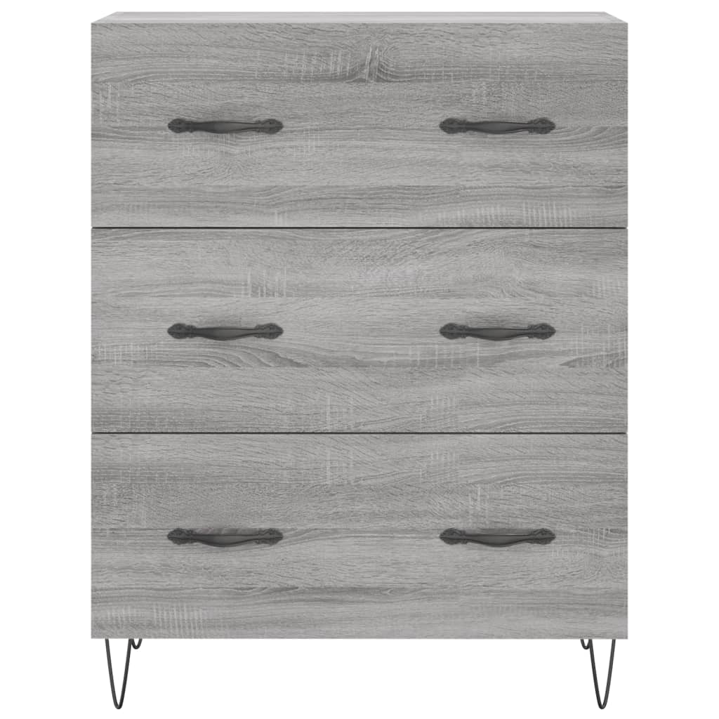 Sideboard Grey Sonoma 69.5x34x90 cm Engineered Wood