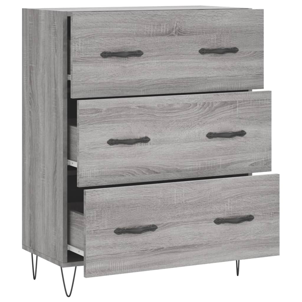 Sideboard Grey Sonoma 69.5x34x90 cm Engineered Wood