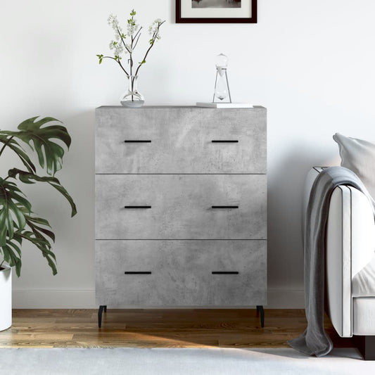 Sideboard Concrete Grey 69,5x34x90 cm Engineered Wood