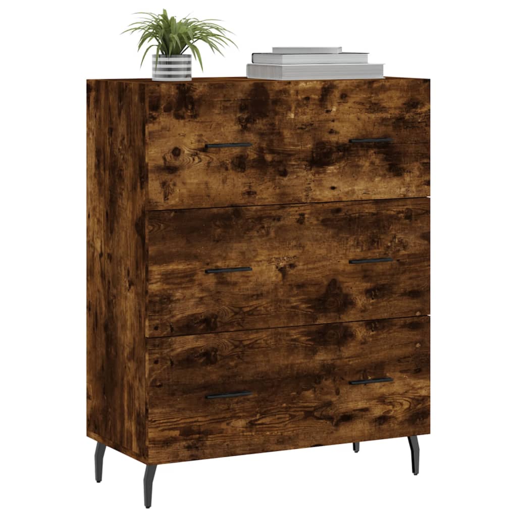 Sideboard Smoked Oak 69,5x34x90 cm Engineered Wood