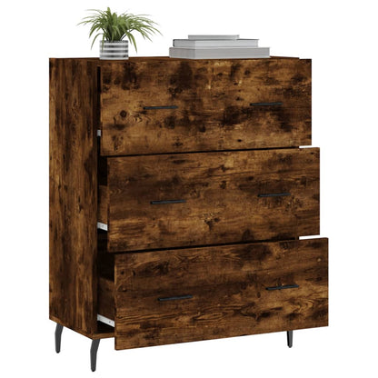 Sideboard Smoked Oak 69,5x34x90 cm Engineered Wood