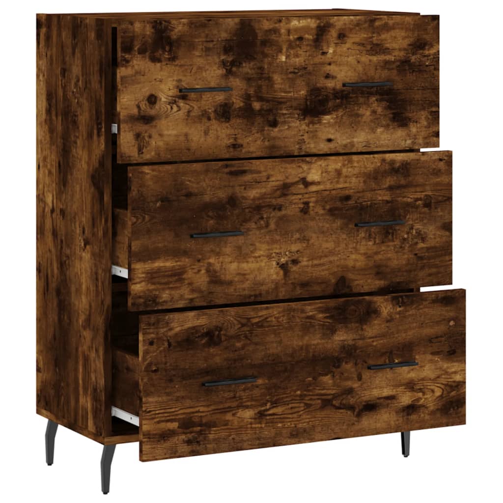 Sideboard Smoked Oak 69,5x34x90 cm Engineered Wood