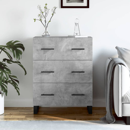 Sideboard Concrete Grey 69,5x34x90 cm Engineered Wood