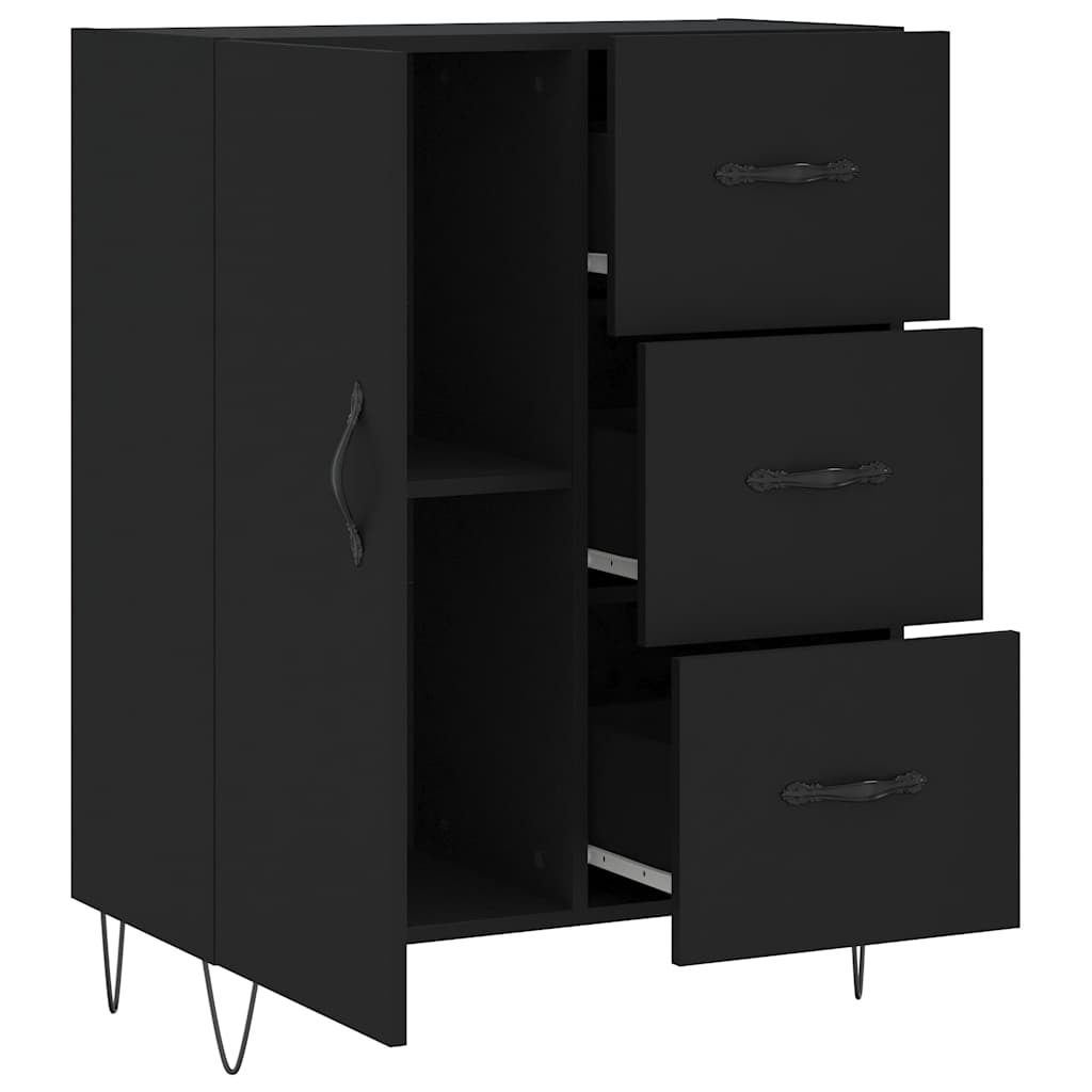 Sideboard Black 69.5x34x90 cm Engineered Wood