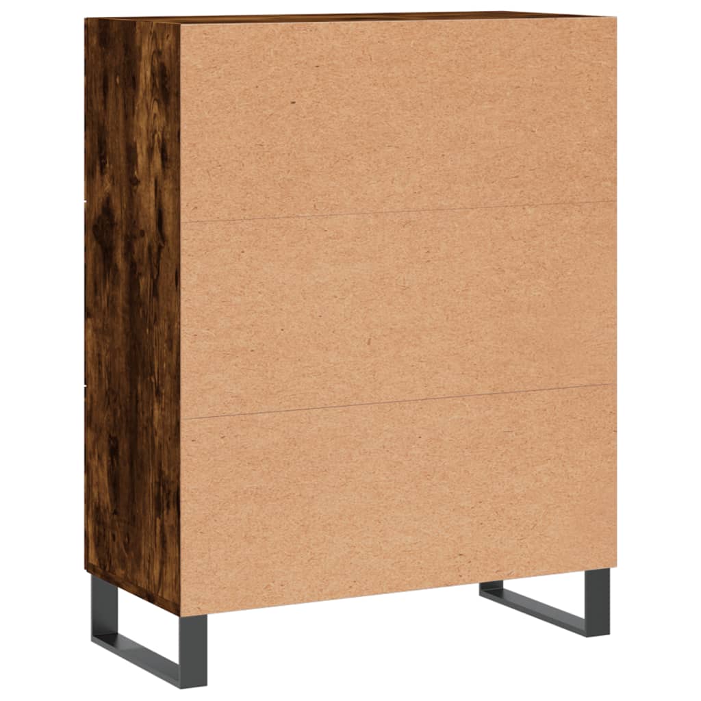 Sideboard Smoked Oak 69.5x34x90 cm Engineered Wood
