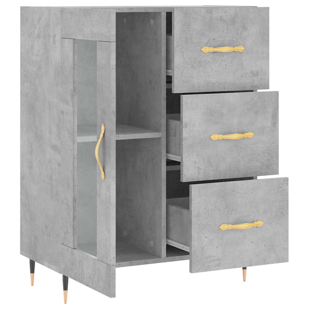 Sideboard Concrete Grey 69.5x34x90 cm Engineered Wood