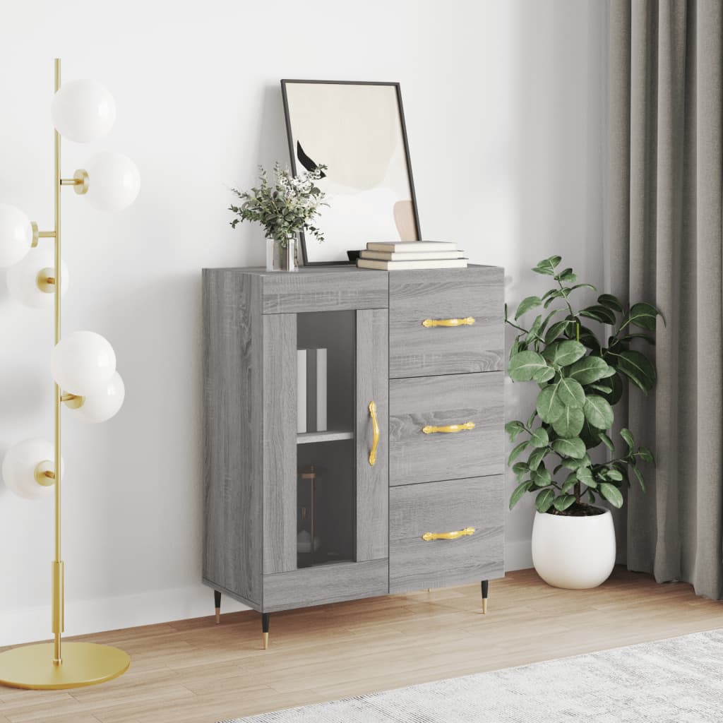 Sideboard Grey Sonoma 69.5x34x90 cm Engineered Wood