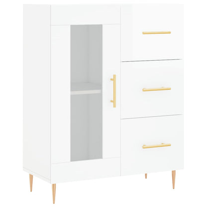 Sideboard High Gloss White 69.5x34x90 cm Engineered Wood