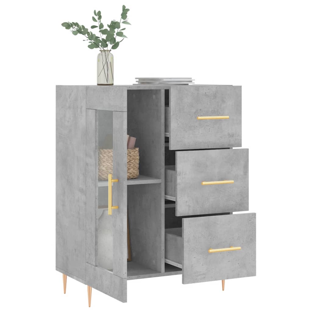 Sideboard Concrete Grey 69.5x34x90 cm Engineered Wood