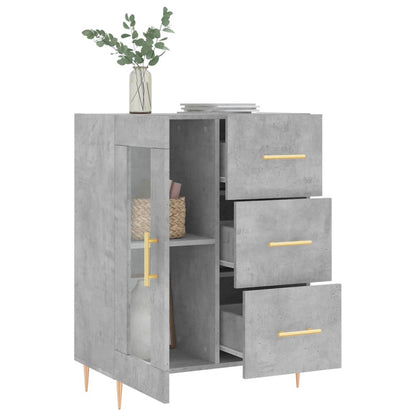 Sideboard Concrete Grey 69.5x34x90 cm Engineered Wood