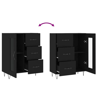 Sideboard Black 69.5x34x90 cm Engineered Wood