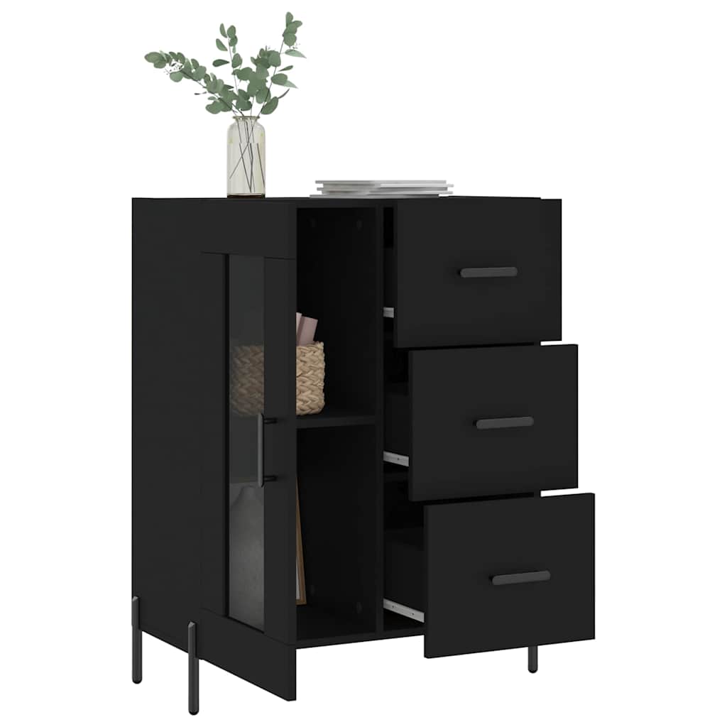 Sideboard Black 69.5x34x90 cm Engineered Wood