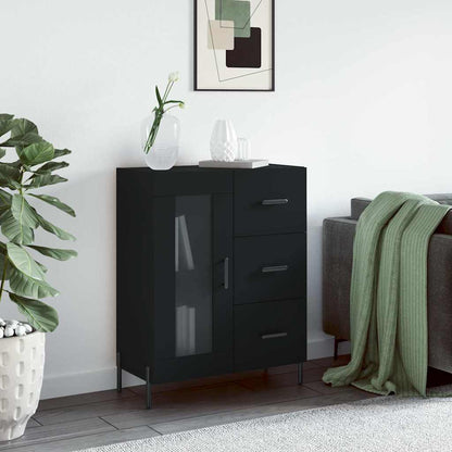 Sideboard Black 69.5x34x90 cm Engineered Wood