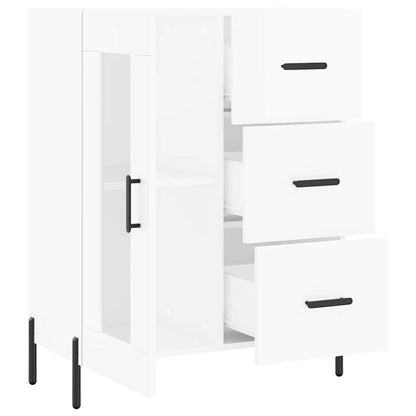 Sideboard High Gloss White 69.5x34x90 cm Engineered Wood