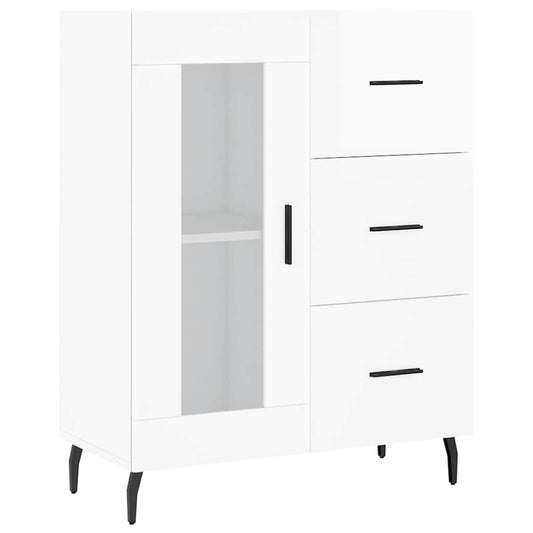Sideboard High Gloss White 69.5x34x90 cm Engineered Wood