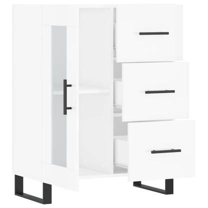 Sideboard High Gloss White 69.5x34x90 cm Engineered Wood