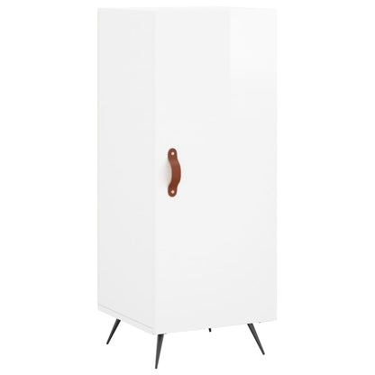 Sideboard High Gloss White 34.5x34x90 cm Engineered Wood