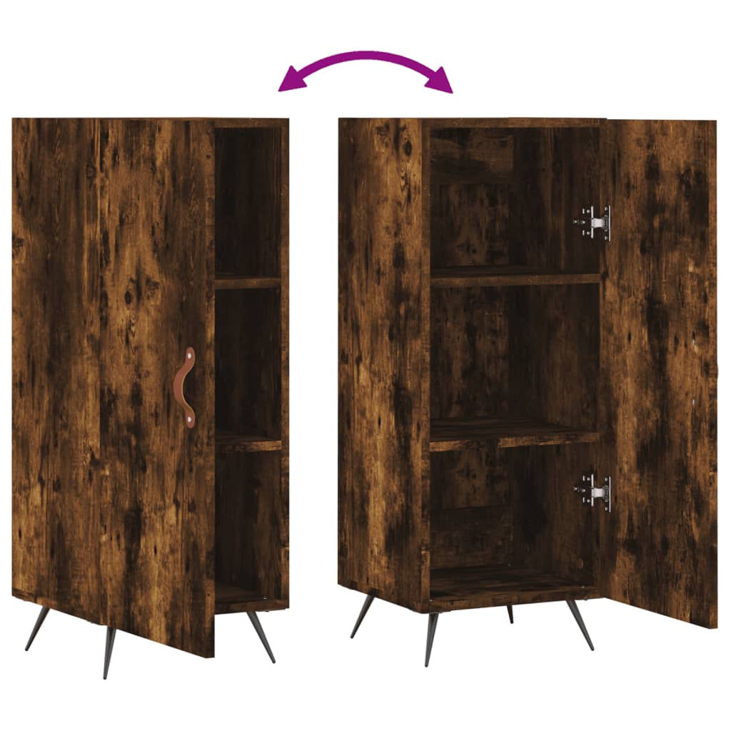 Sideboard Smoked Oak 34.5x34x90 cm Engineered Wood