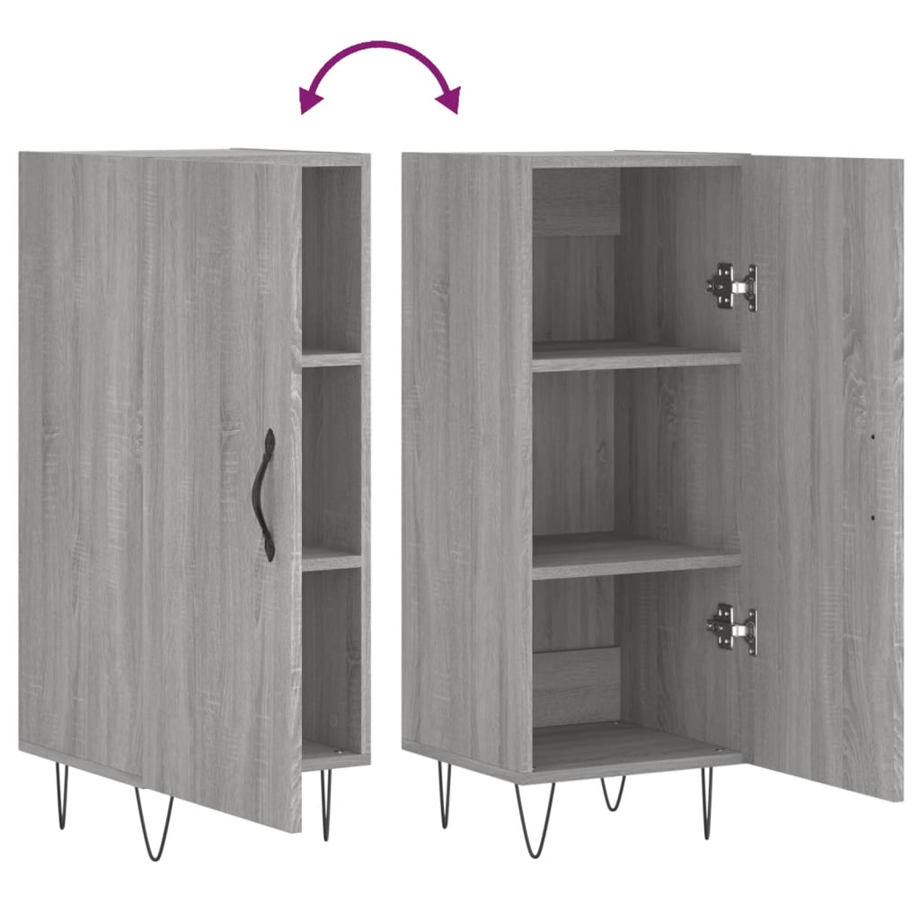 Sideboard Grey Sonoma 34.5x34x90 cm Engineered Wood