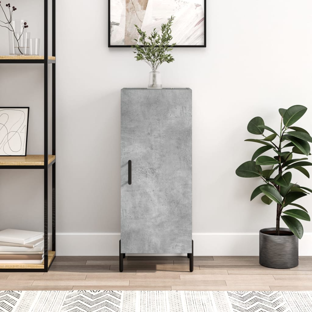 Sideboard Concrete Grey 34.5x34x90 cm Engineered Wood