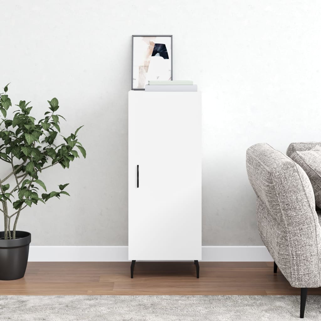 Sideboard White 34.5x34x90 cm Engineered Wood