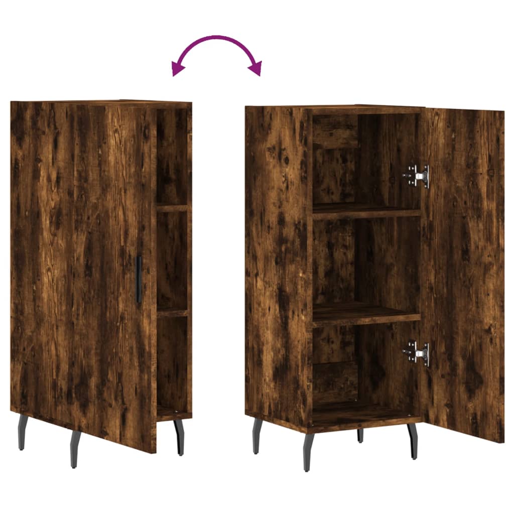 Sideboard Smoked Oak 34.5x34x90 cm Engineered Wood