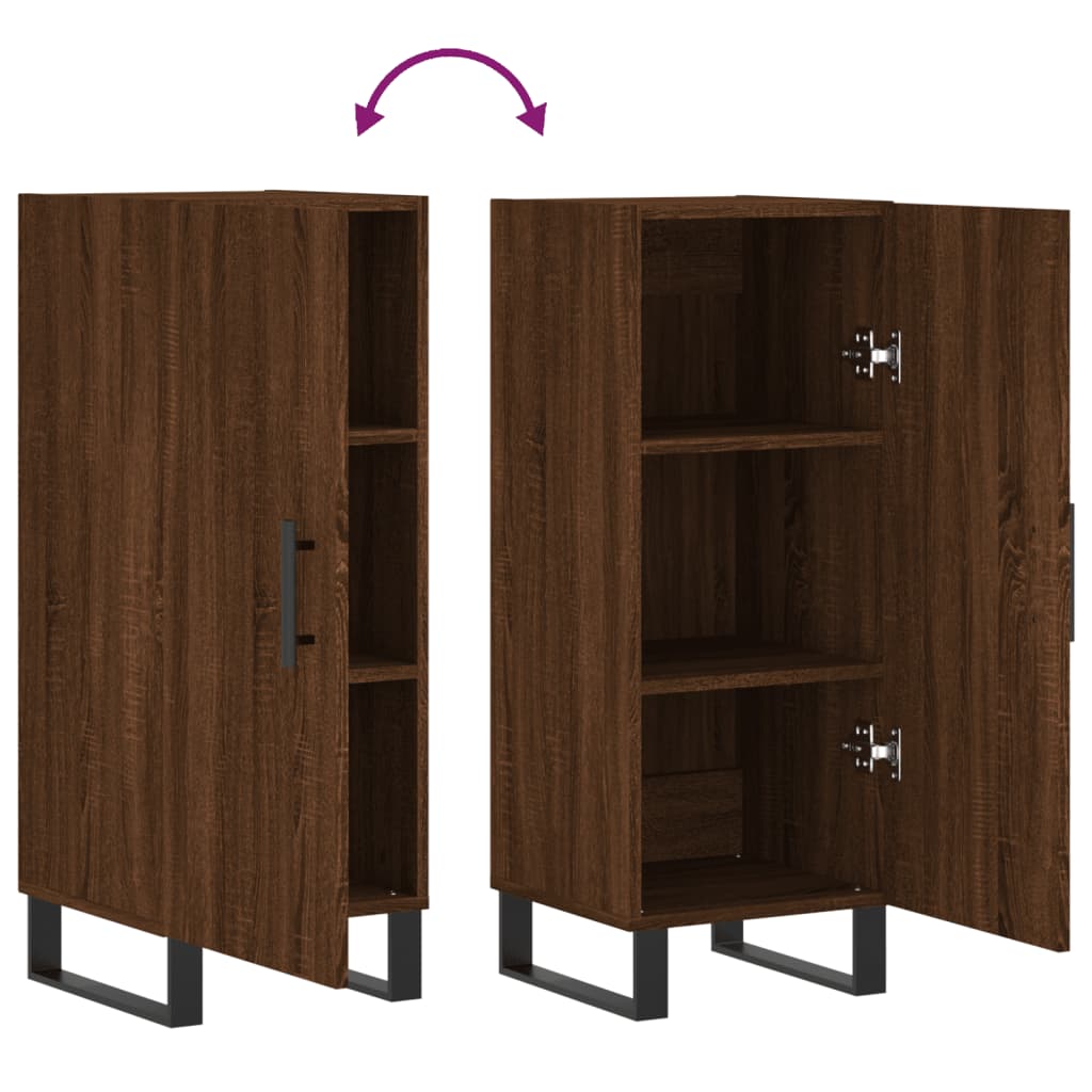 Sideboard Brown Oak 34.5x34x90 cm Engineered Wood