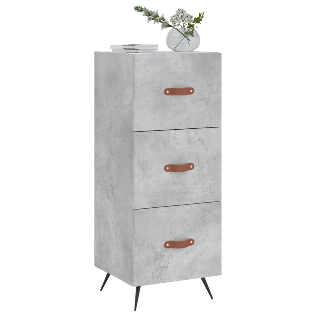 Sideboard Concrete Grey 34.5x34x90 cm Engineered Wood