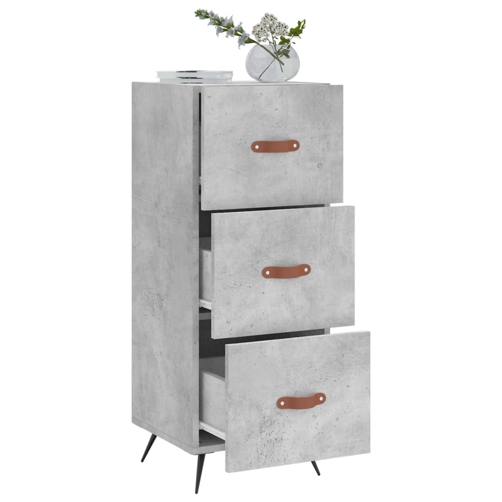 Sideboard Concrete Grey 34.5x34x90 cm Engineered Wood