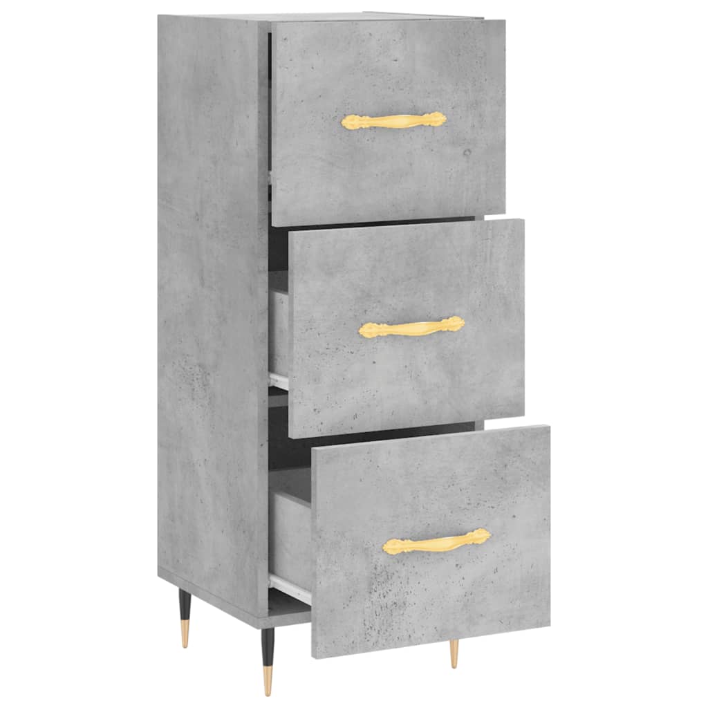 Sideboard Concrete Grey 34.5x34x90 cm Engineered Wood